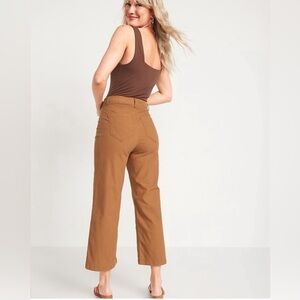 Old Navy Extra High Rise Cropped Wide Leg Pants Chino 6